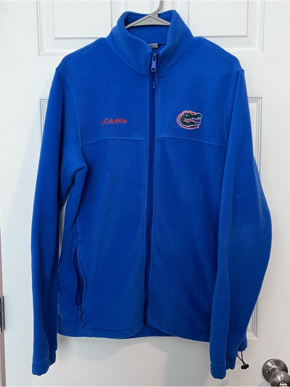 Columbia Florida Gators Jacket Mens L Blue Fleece Logo Full Zip College Football